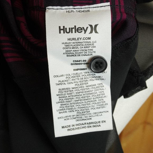 Hurley Black and Dark Pink Sheer Top Size‎ Small - Picture 11 of 11